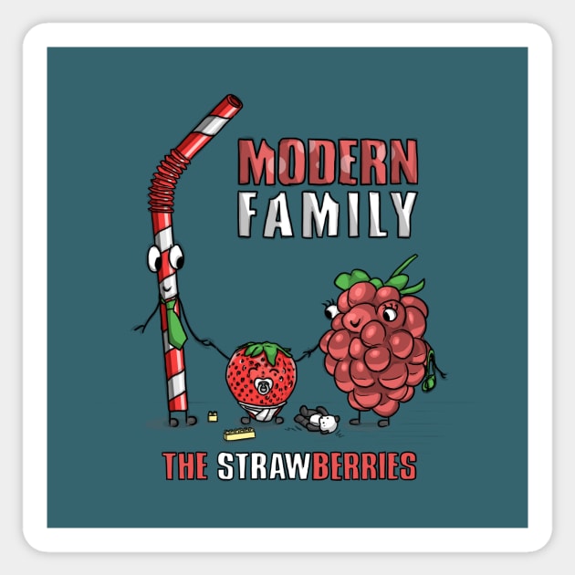 The StrawBerries Sticker by 1230tee